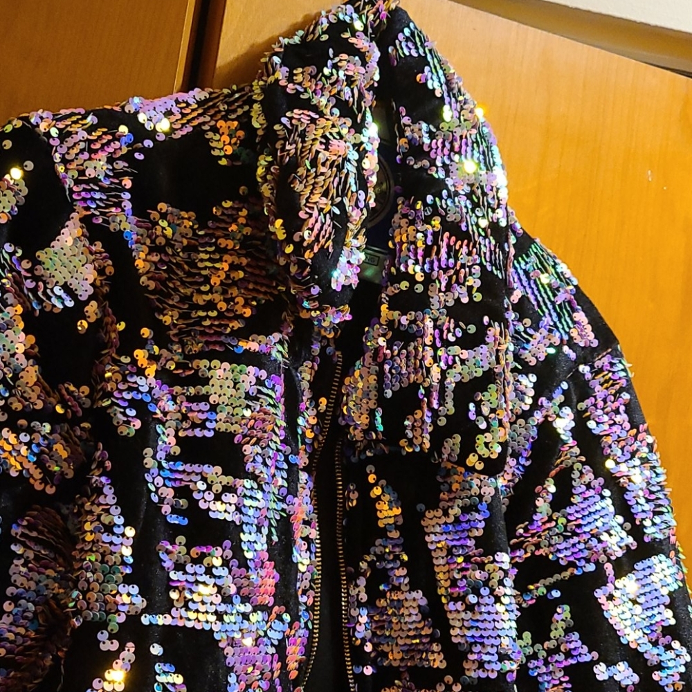 Sequin fashion winter jacket. Worn once.
